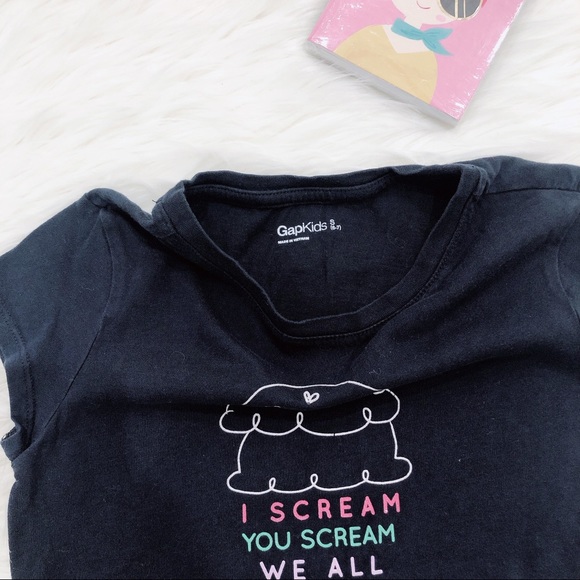 Gap girls ice cream t shirt navy blue size 6/7 - Picture 2 of 5